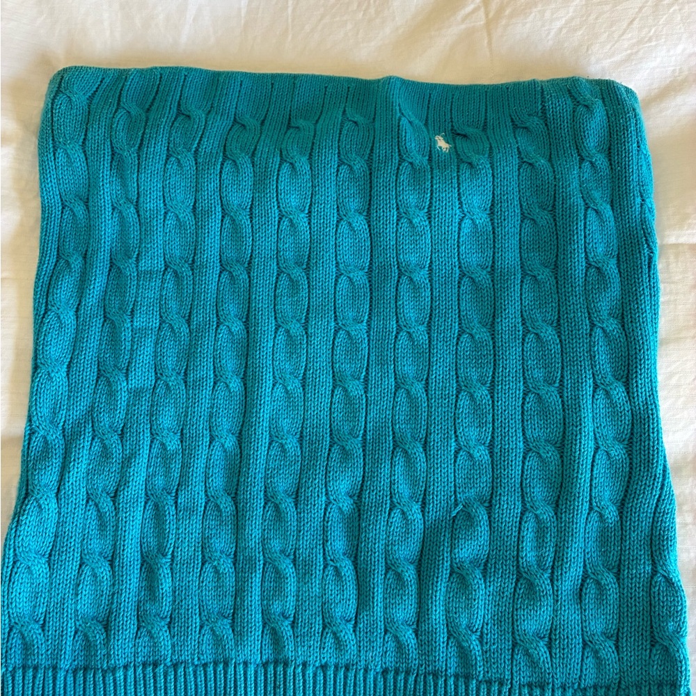 Ralph Lauren Cable Knit tube top Sweater - Teal - Picture 2 of 3